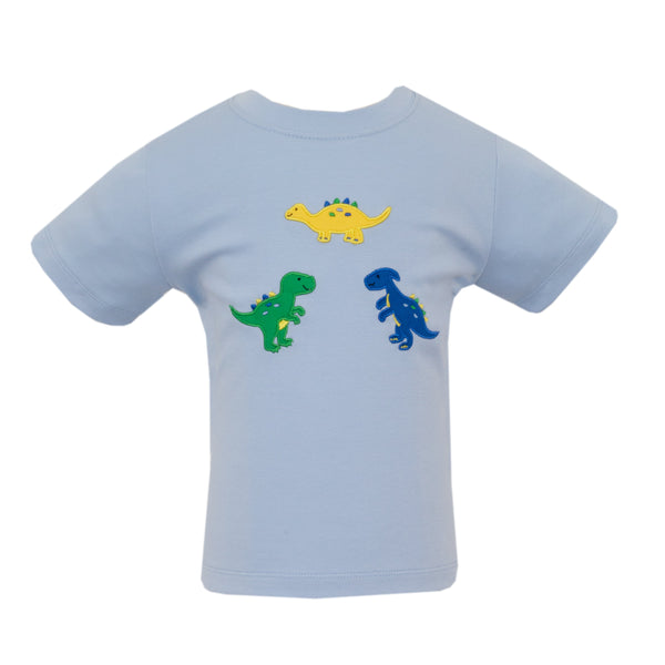 Dinosaurs Knit T-Shirt- Lt. Blue