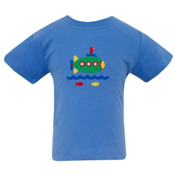 Submarine Knit T-Shirt- Periwinkle Blue