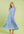Seersucker Ruffle Sleeve Tiered Dress- Sky