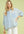 Mixed Stripe Oversized Button Down Top- Lt. Blue