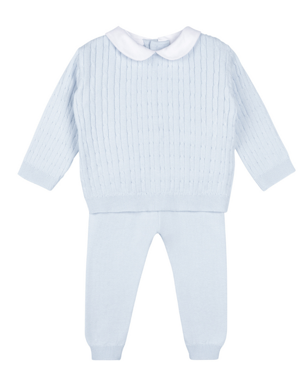 Peter Pan Cable Knit Set- Blue