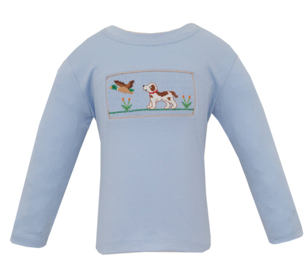 Hunting Dog Knit T-Shirt- Lt. Blue