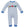 Rescue & Roadwork Trucks Romper- Periwinkle Blue Stripe