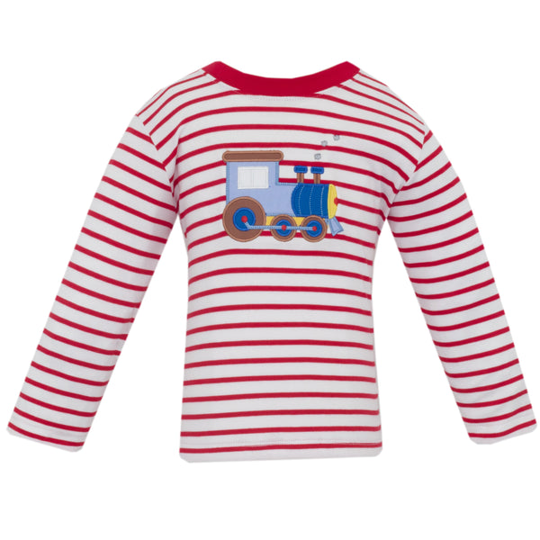 Train Knit T-Shirt- Red Stripe
