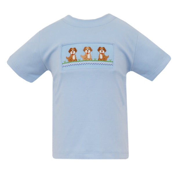 Puppies Knit T-Shirt- Lt. Blue