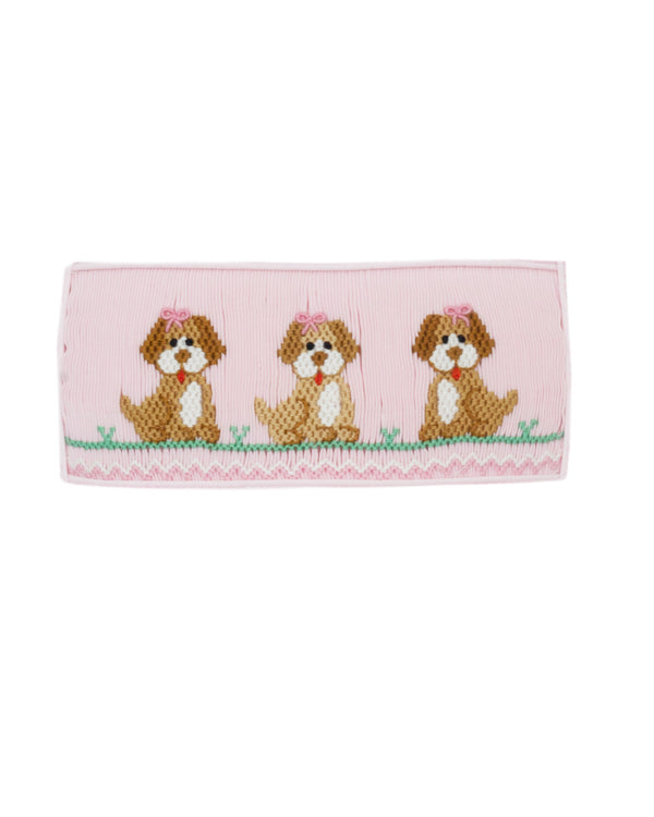 Puppies Knit T-Shirt- Pink Stripe
