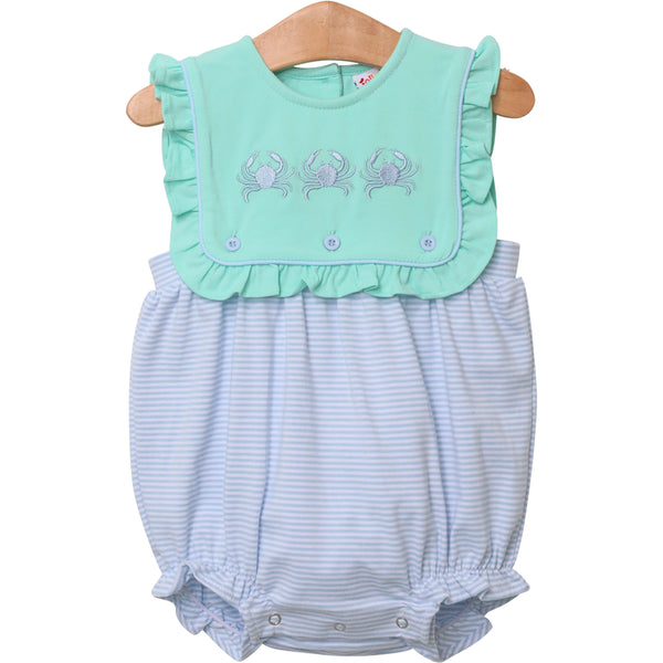 Crab Embroidery Ruffle Bubble