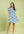 Embroidered Flutter Sleeve Dress- Peri Blue