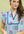 Embroidered Flutter Sleeve Dress- Peri Blue
