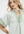 Striped Mixed V-Neck Dress- Sage
