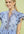 Floral Ruffle Sleeve Tiered Dress- Lt. Blue