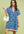 Printed Split Neck Shift Dress- Ocean Mix