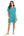 Color Block Zip Front Shift Dress- Jade