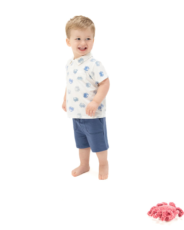 Blue Crabs Polo Short Set