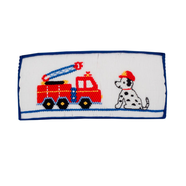 Firetrucks Knit T-Shirt- Navy Blue Stripe