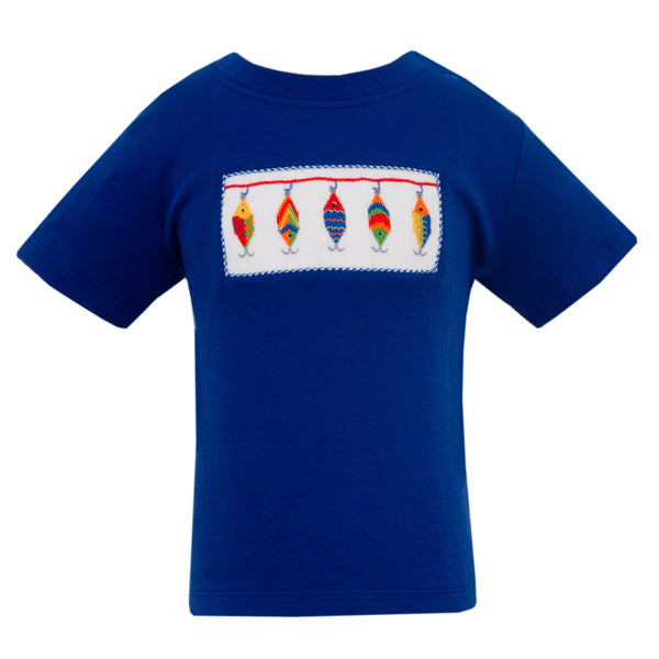 Fishing Lures Knit T-Shirt- Solid Royal Blue