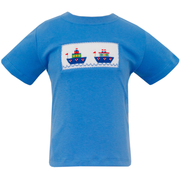 Boats Knit T-Shirt- Solid Periwinkle