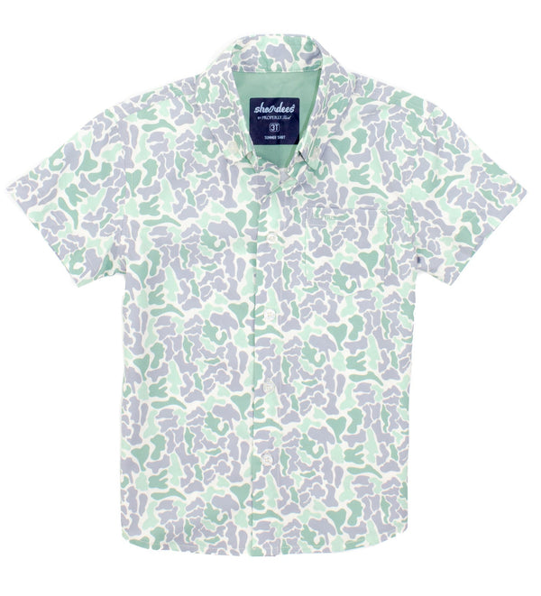 Shordees Summer Shirt- Sage Camo