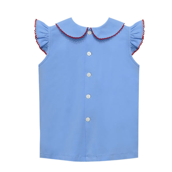 Emma Blouse- Red, White & Blue