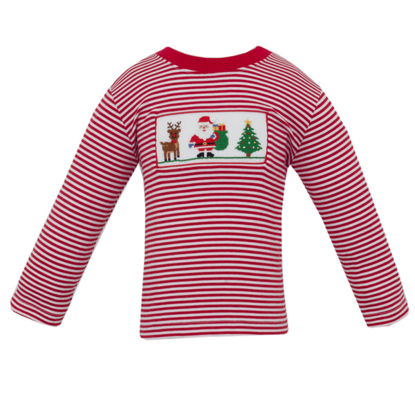 Santa Knit T-Shirt- Red Stripe