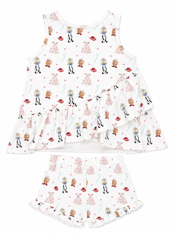 Rosie Ruffle Back Sadie Claire Short Set- Sweetheart Corral