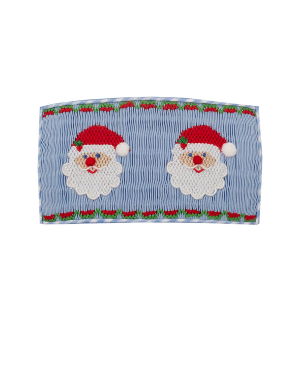 Santa Face Knit T-Shirt- Blue