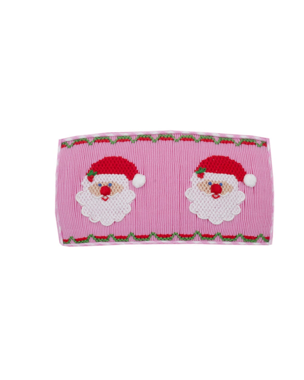 Santa Face Knit T-Shirt- Pink