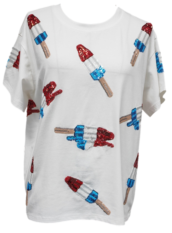 White Scattered Bomb Pop Tee