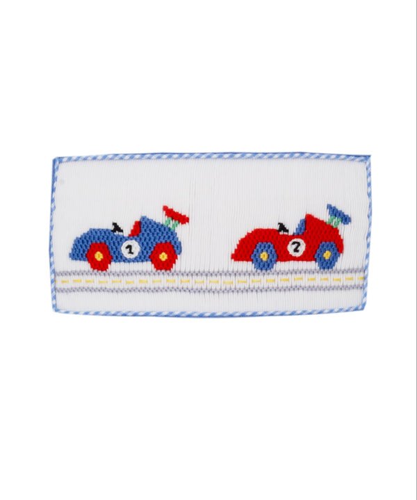 Race Cars Knit T-Shirt- Periwinkle Blue