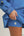 Mock Neck Sweatshirt Skort Set- Azure
