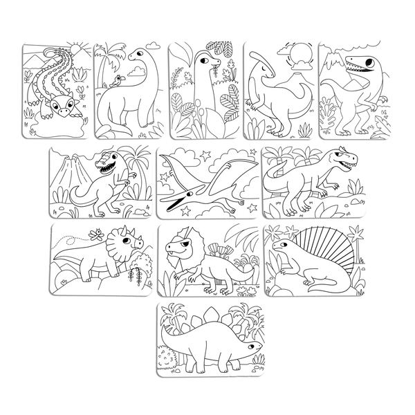 Hidden Pattern Coloring Activity- Dino. Tal