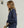 French Terry Contrast Collar Pullover- Navy