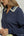 French Terry Contrast Collar Pullover- Navy