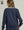 French Terry Contrast Collar Pullover- Navy