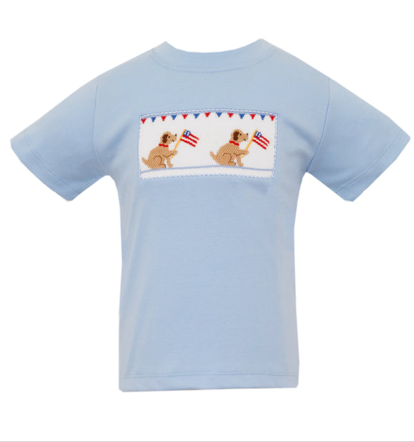Patriotic Lab's Knit T-Shirt- Lt. Blue