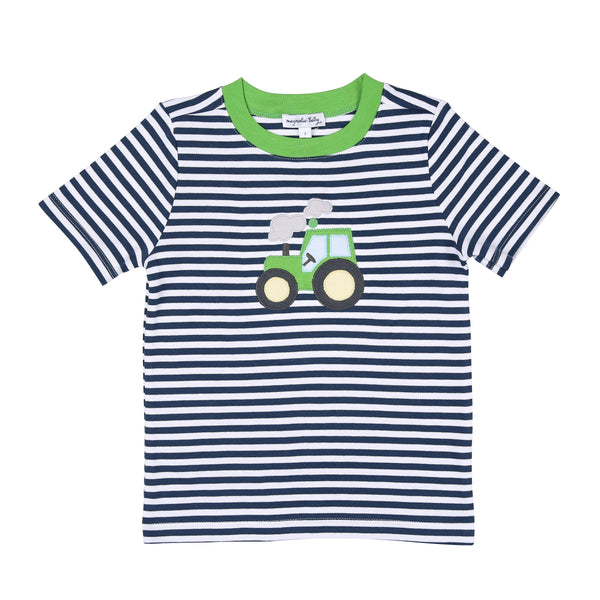 Green Tractor Applique T-Shirt