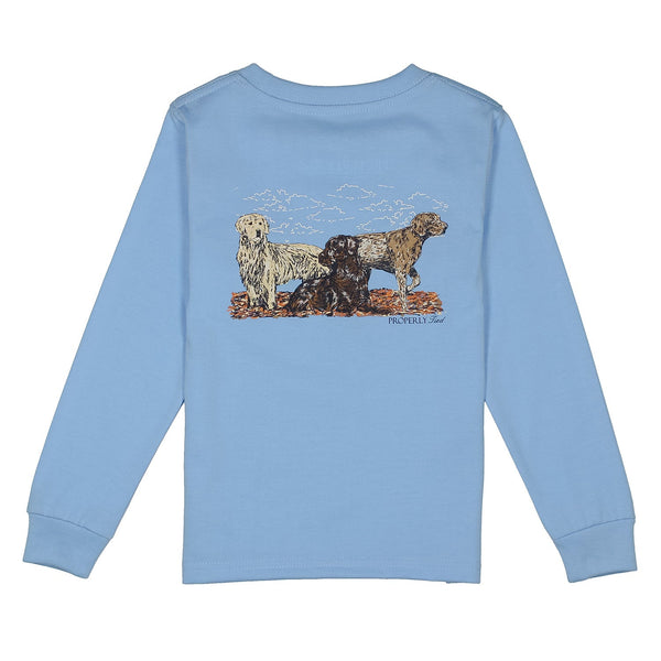 Hunting Dogs LS- Light Blue