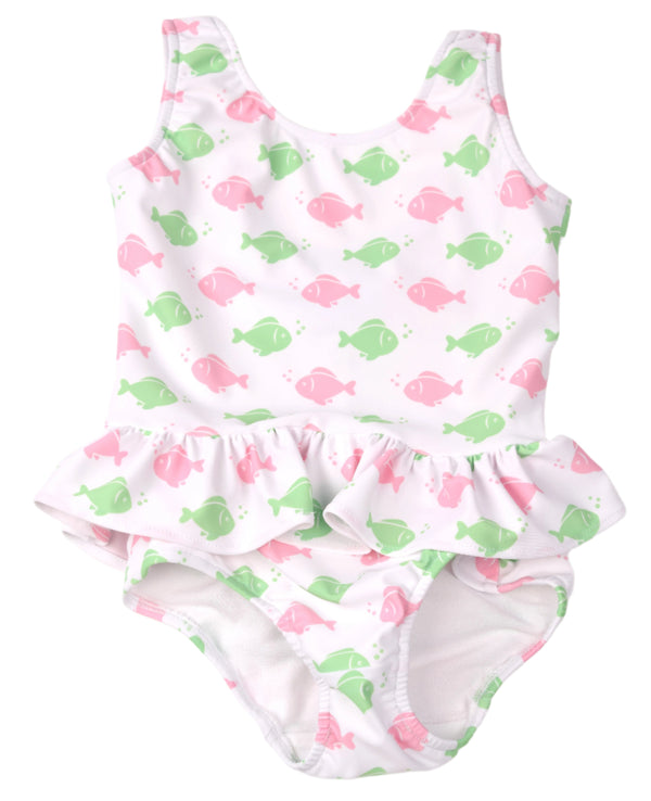 Ruffle Swimsuit- Fish