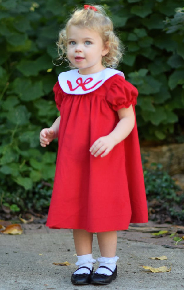 Corduroy Float Dress- Bow