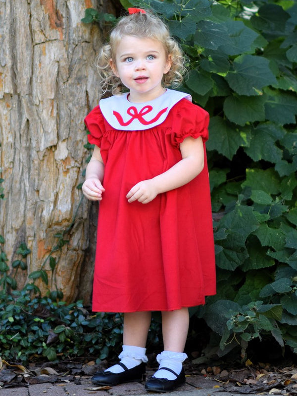 Corduroy Float Dress- Bow