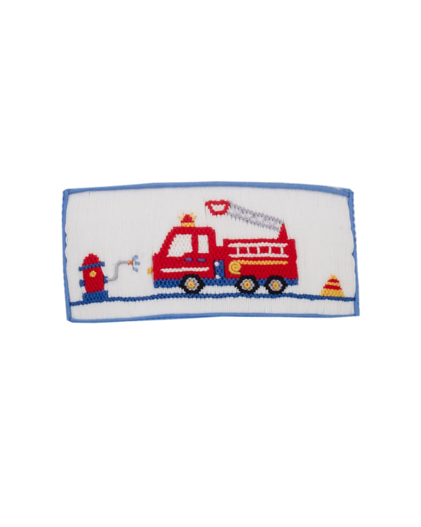 Firetrucks Knit L/S T-Shirt- Periwinkle Blue Stripe