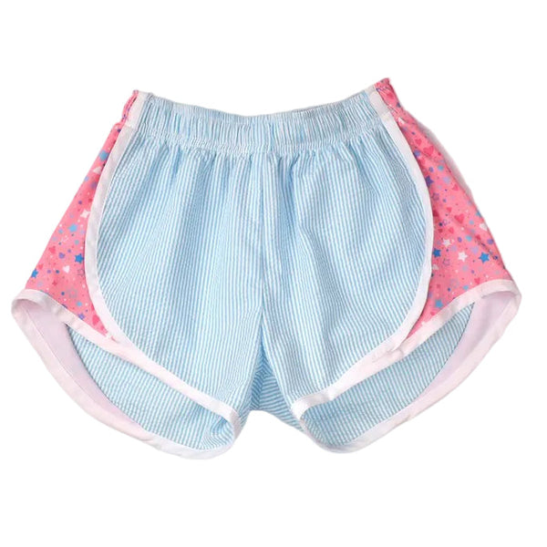 Blue Stripe Shorts (Stars Sides)