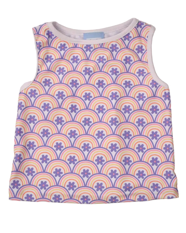 Retro Rainbow Print Tank Top