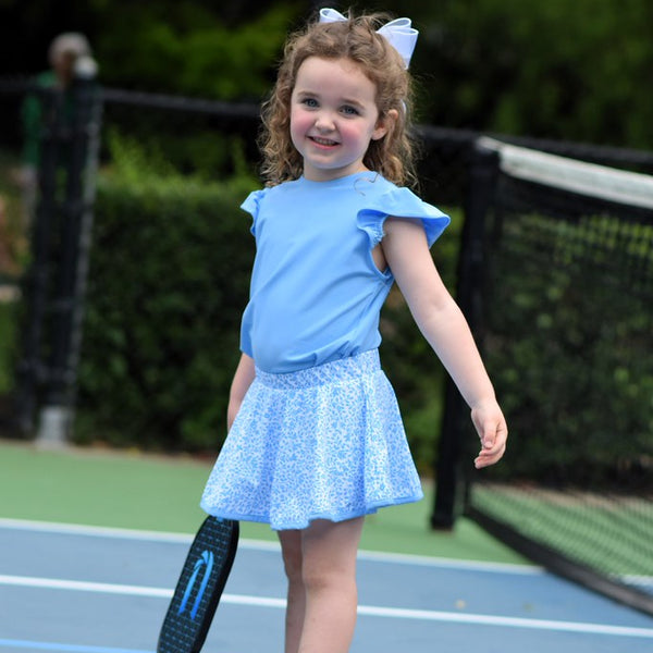 Angel Sleeve Top- Blue