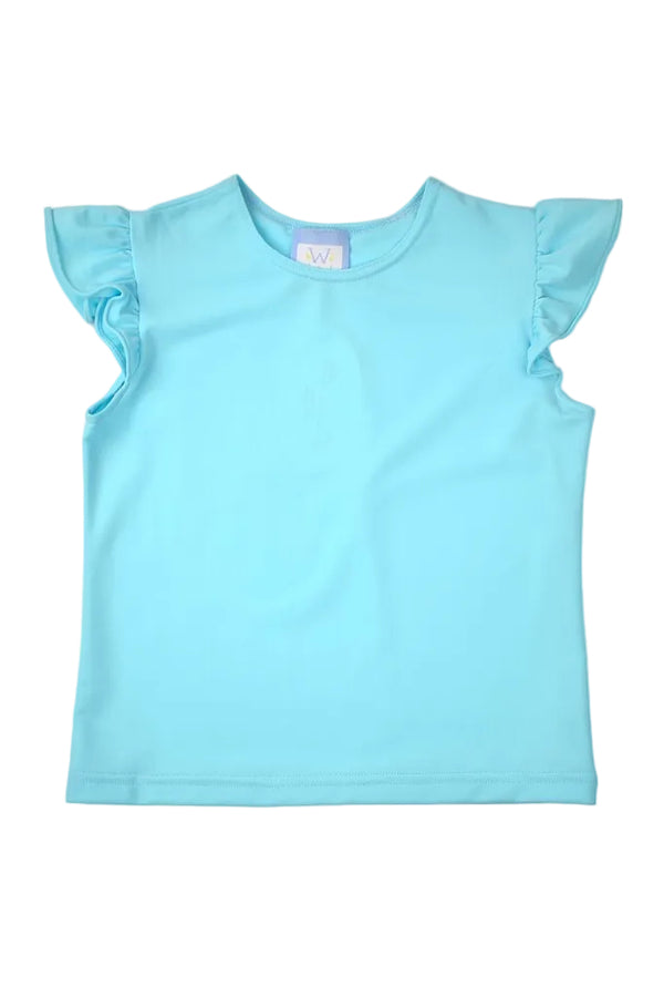 Angel Sleeve Top- Aqua