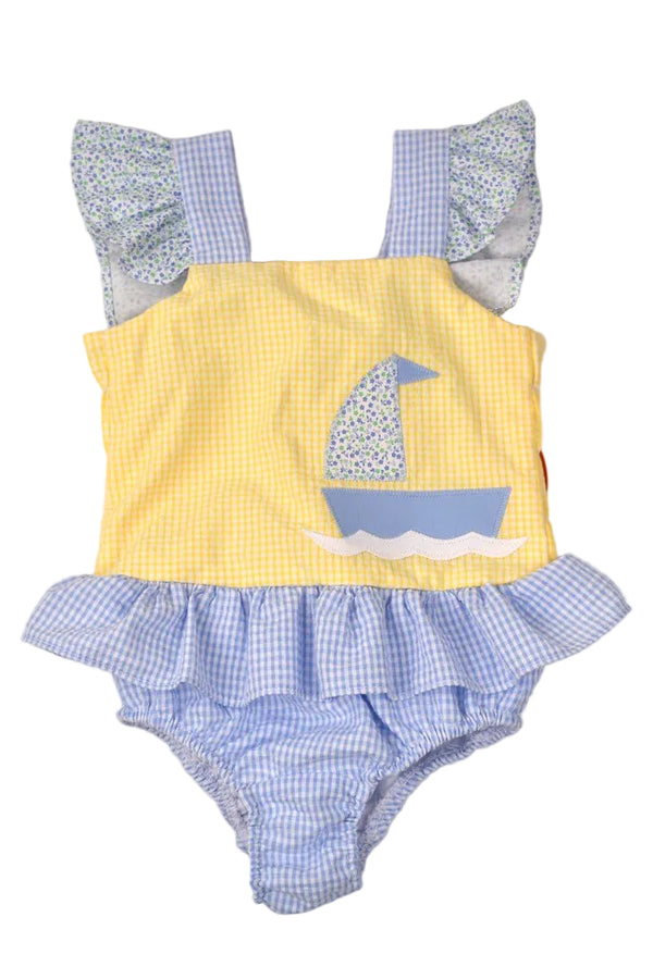 One Piece Swimsuit- Sailboat