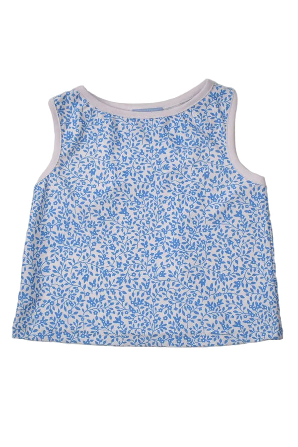 Blue Floral Tank Top