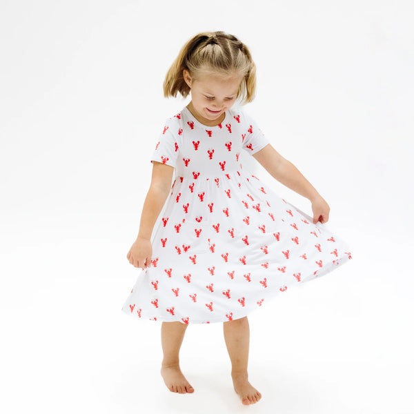 Lobster Bamboo S/S Twirly Dress