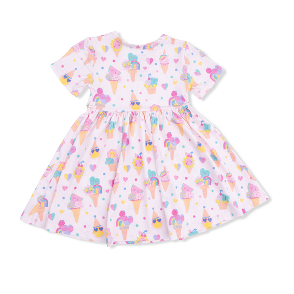 Ice Cream Fun Crew Twirly Dress W/ Cartwheel Short