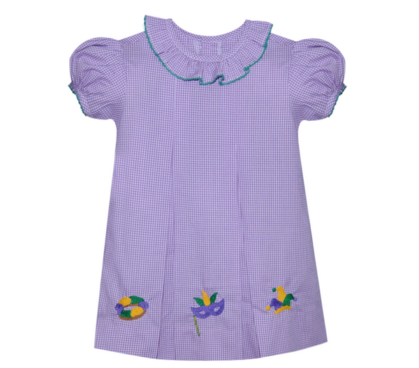 Reese Purple Dress- Mardi Gras